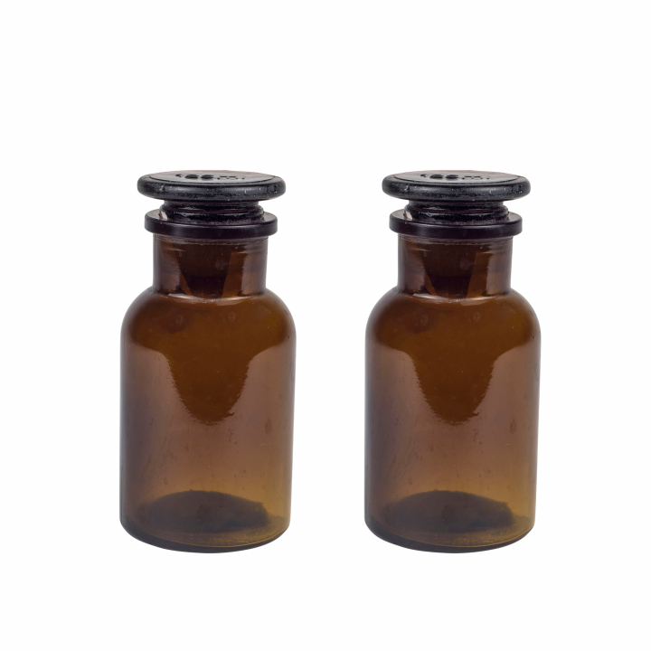 2-pack of glass jars 125ml in amber glass in the group SHOP / OTHER PRODUCTS at Månses Design (1750f)
