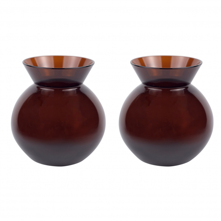 Glass vase, 2-pack amber colour in the group SHOP / OTHER PRODUCTS at Månses Design (1751B)