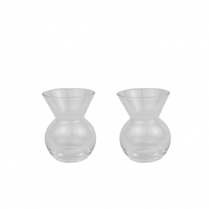 2-pack of small glass vases in clear glass in the group SHOP / OTHER PRODUCTS at Månses Design (1751CC)