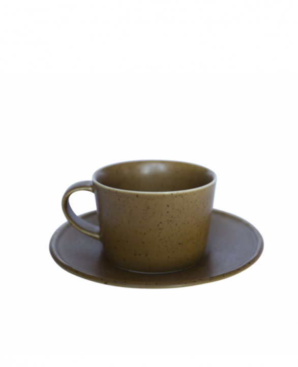 Coffeecup (with saucer Light brown Stugsund in the group COLLECTIONS at Månses Design (940D)