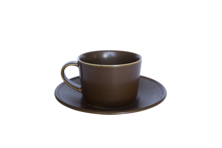 Coffee cup with saucer Dark brown in the group SHOP / MUG at Månses Design (940c)