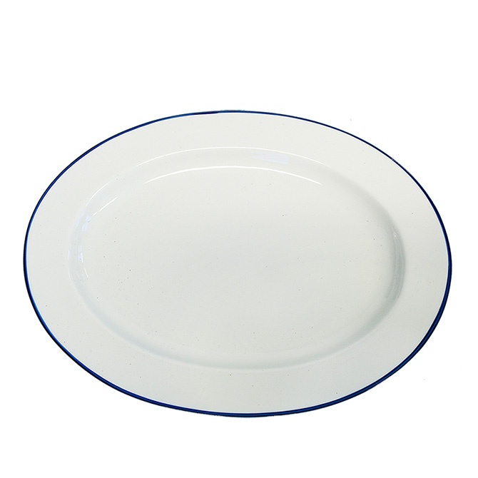 platter oval ovanåker blue line in the group SHOP / SAUCER / PLATTER at Månses Design (970b)