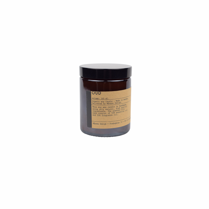 Organic soy Candle OUD 160ml  in the group SHOP / OTHER PRODUCTS at Månses Design (B104)
