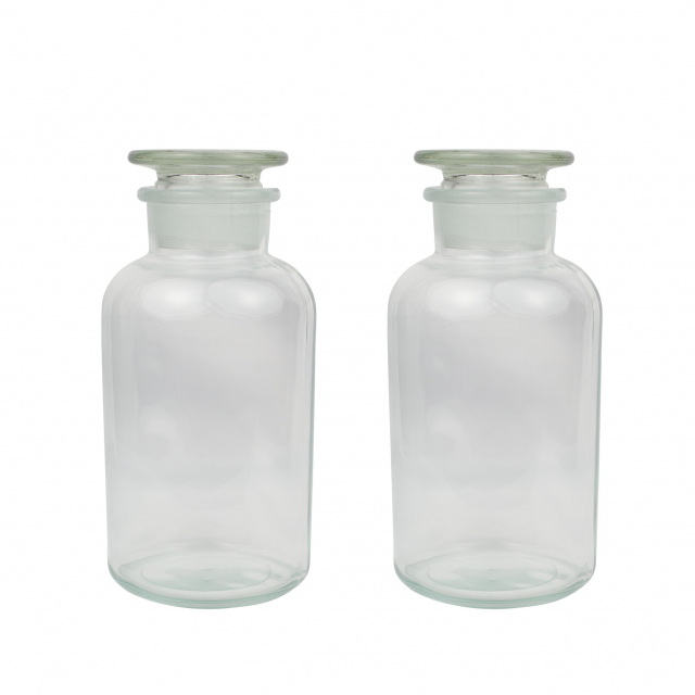 2-pack of glass jars 1000ml in clear glass
