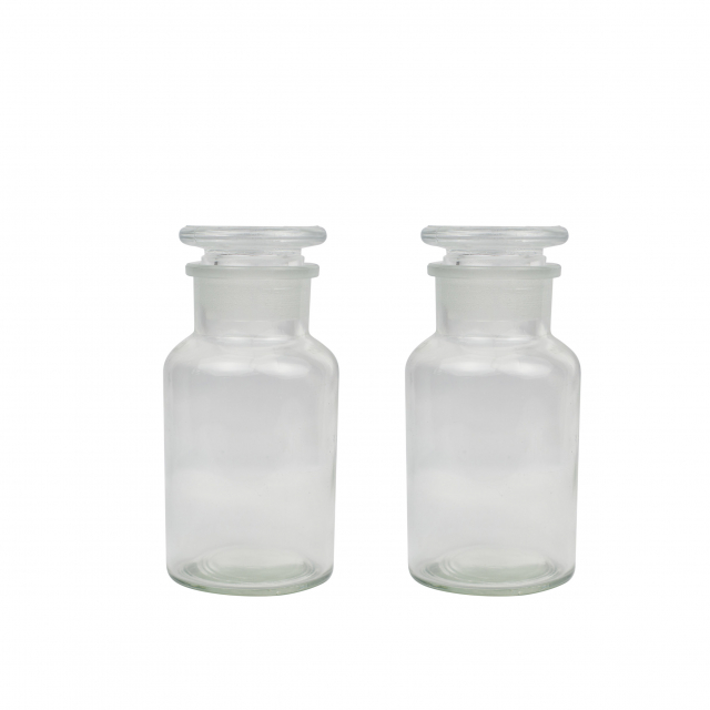 2-pack of glass jars 250ml in clear glass