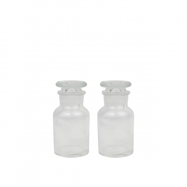 2-pack of glass jars 60ml in clear glass