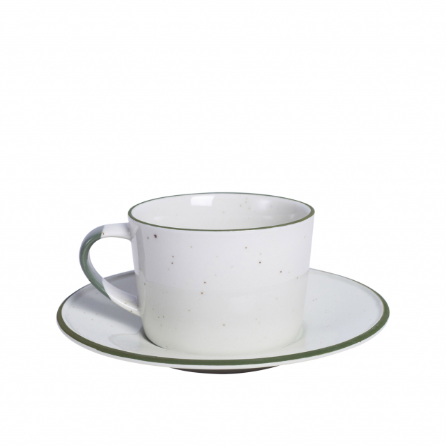 Coffee cup with saucer Ovanåker Green