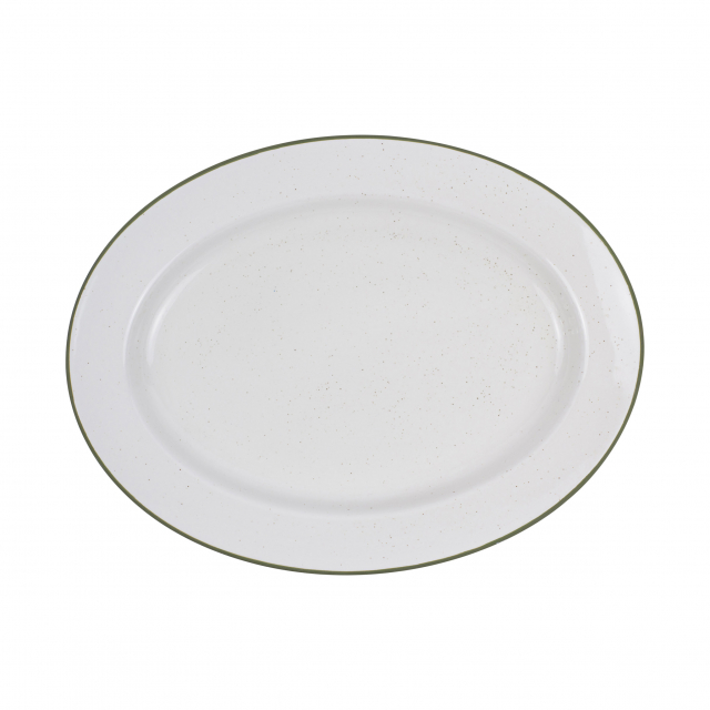Small Platter Oval Ovanåker Green