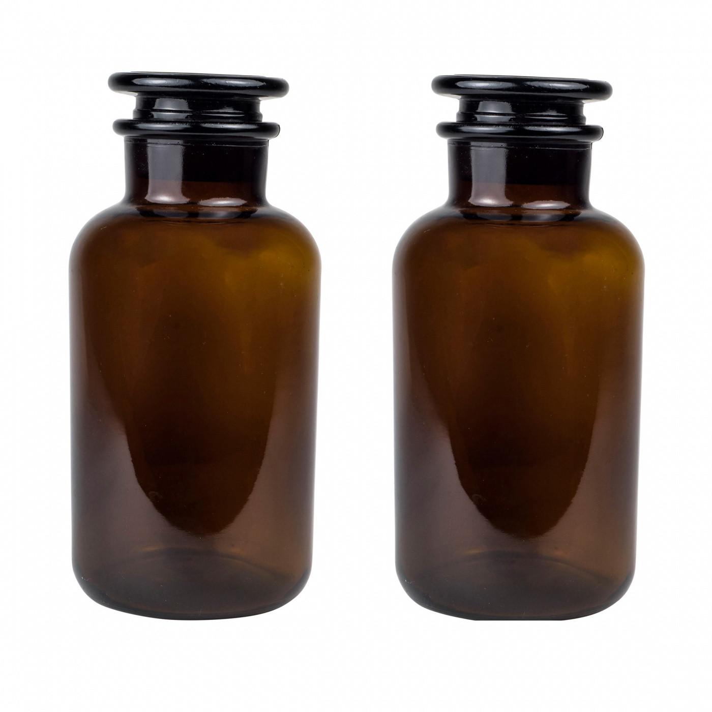 2-pack of Glass Jars Amber 1000ml