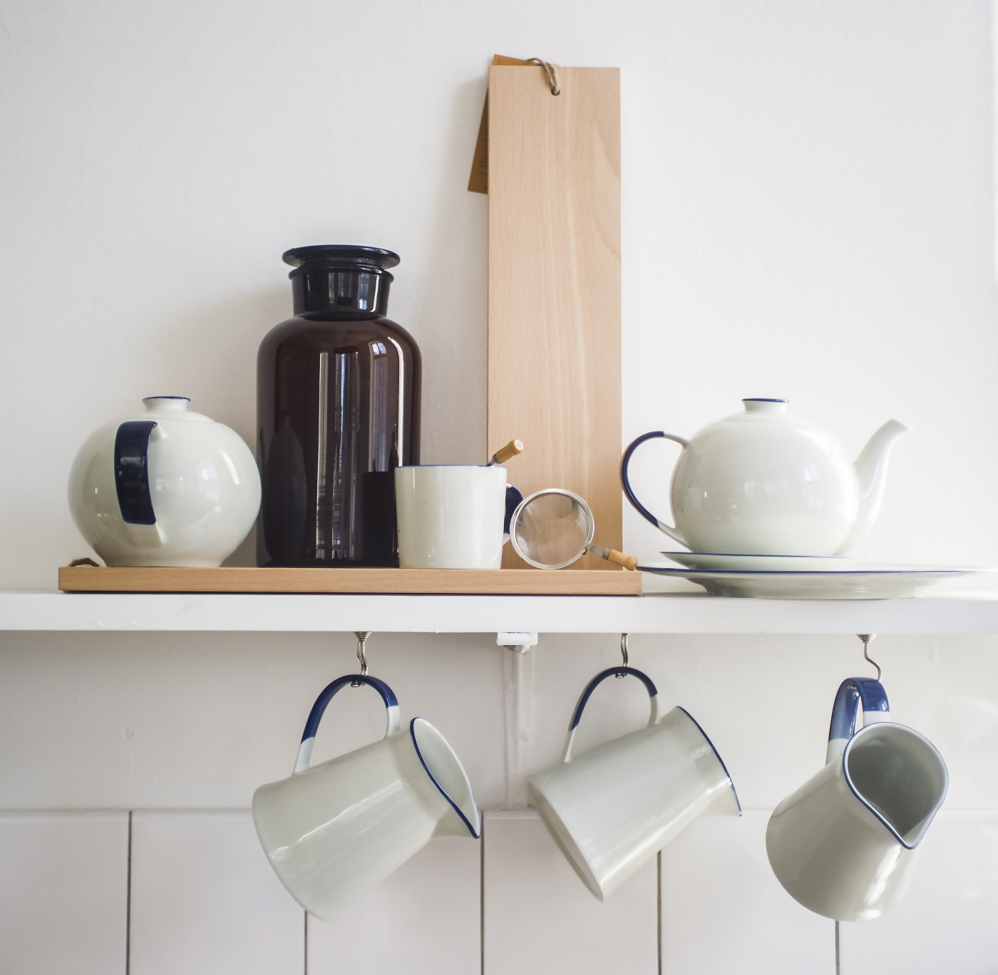 2-pack of Glass Jars Amber 1000ml