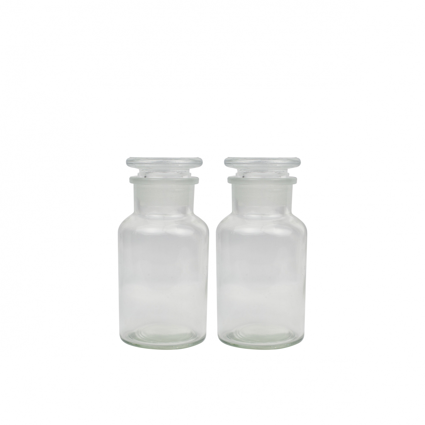 2-pack of glass jars in clear glass