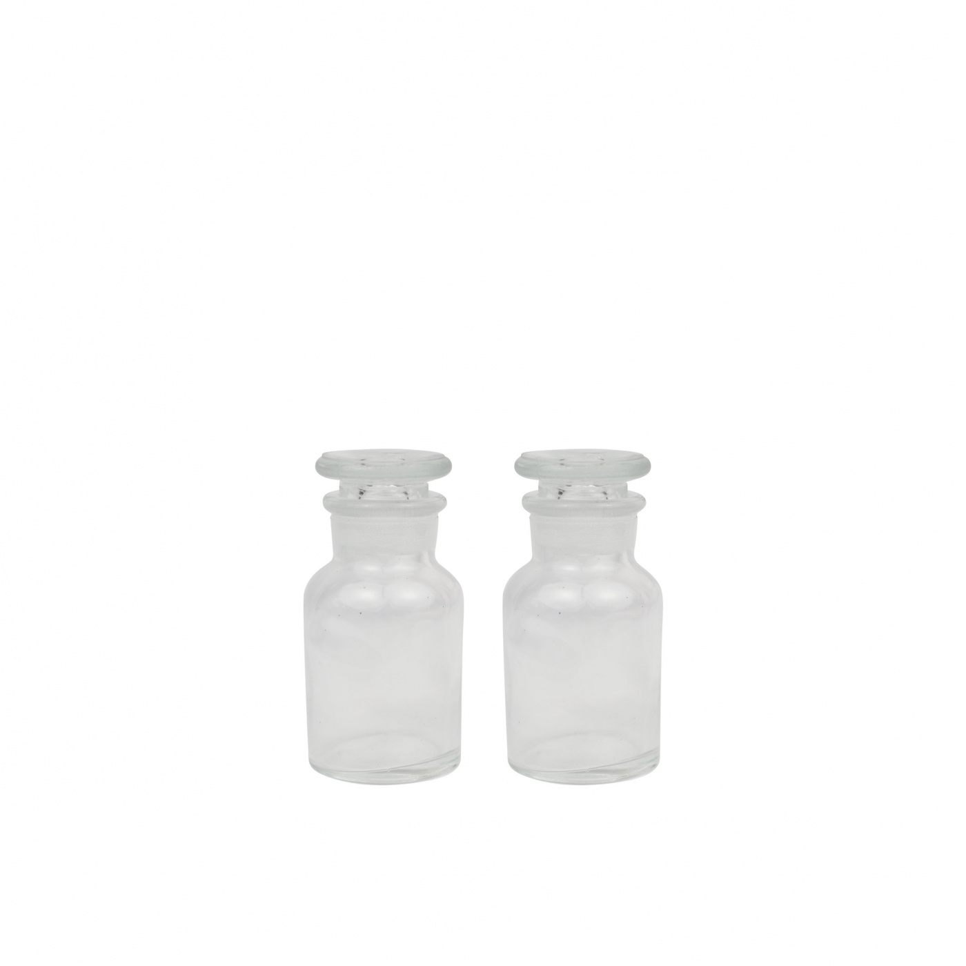 2-pack of glass jars 30ml in clear glass