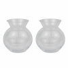 2-pack of glass vases in clear glass