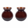 Glass vase, 2-pack amber colour