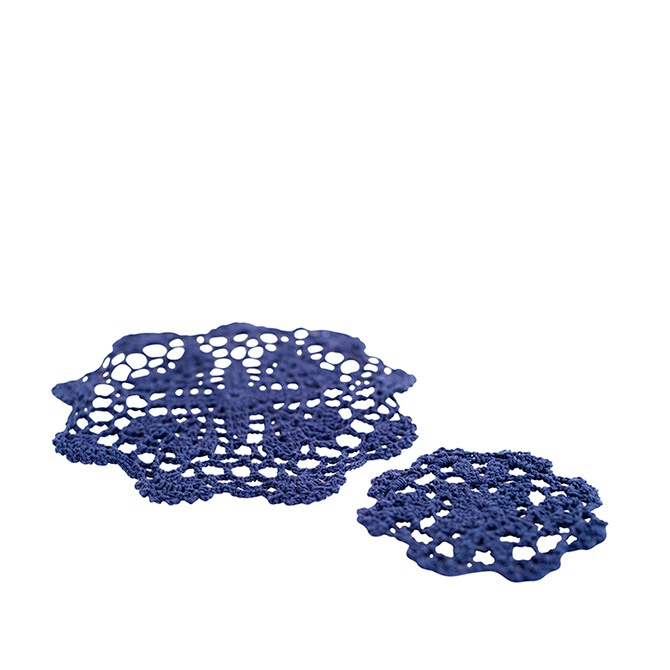 Cotton Coaster medium 6-pack Blue