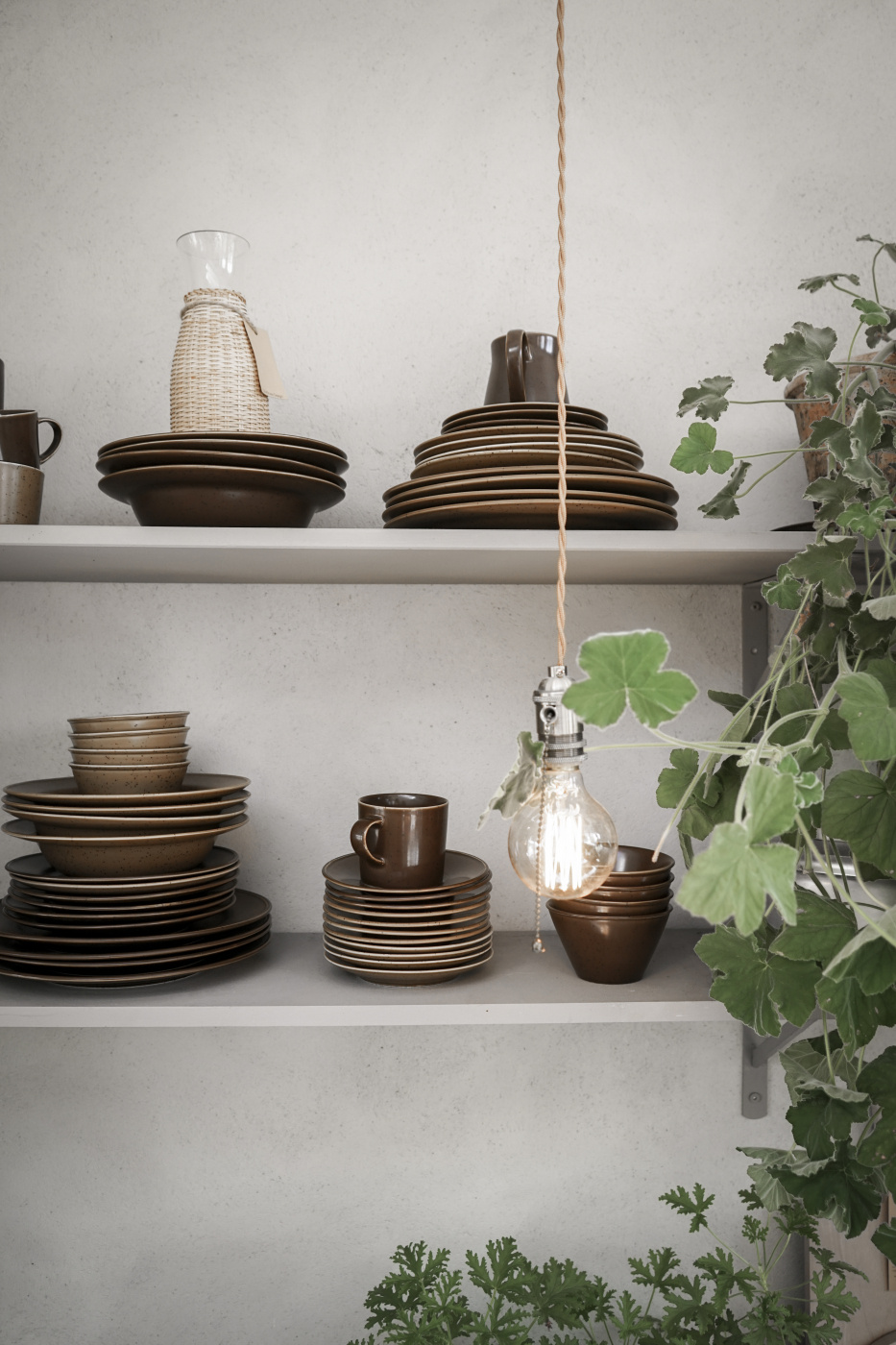 Coffeecup (with saucer Light brown Stugsund