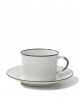 Coffee cup with saucer brown line