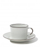 Coffee cup with saucer brown line Coffee cup with saucer brown line
