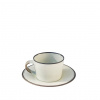 Coffee cup with saucer brown line