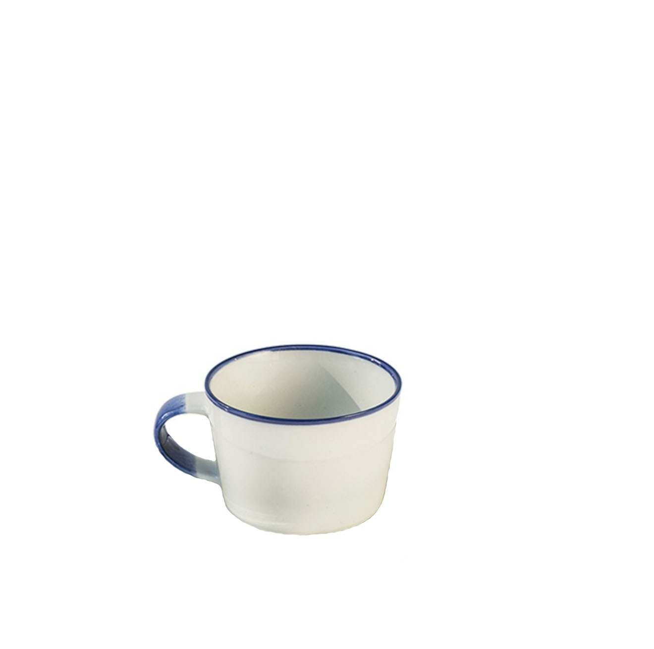 Coffee cup with saucer blue line