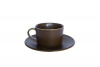 Coffee cup with saucer Dark brown