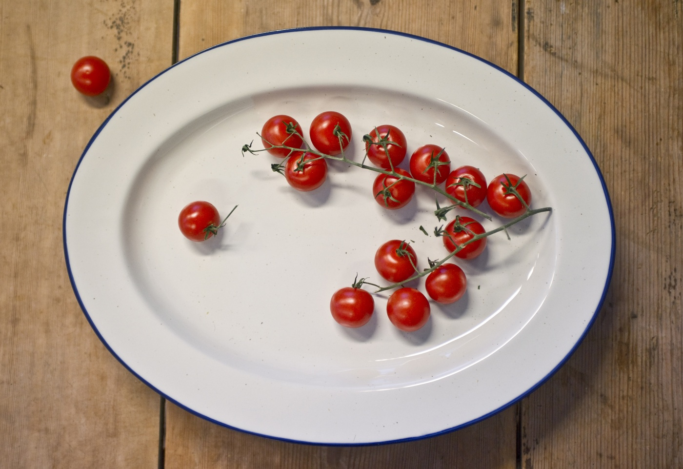 platter oval ovanåker blue line