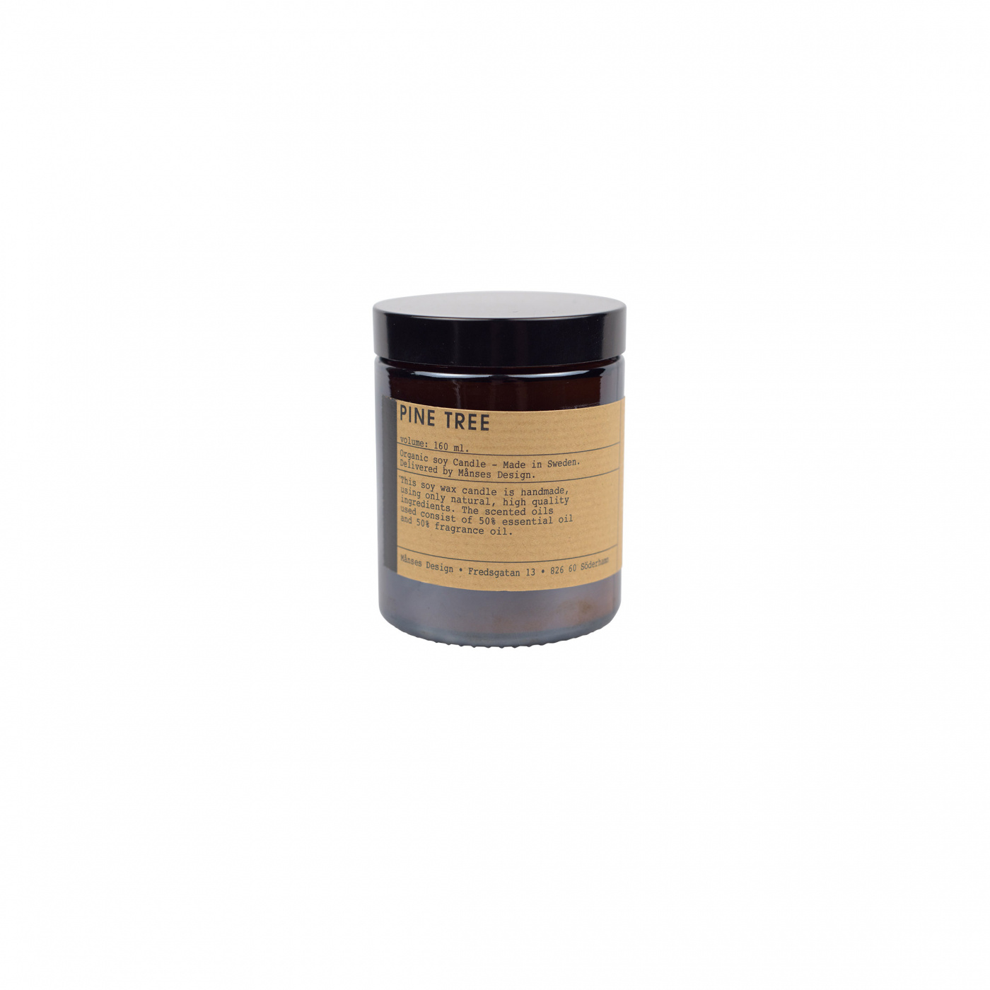 Organic soy Candle Pine tree 160ml 