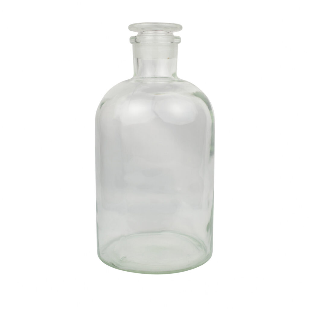 Clear glass jar 2500ml with a narrow neck