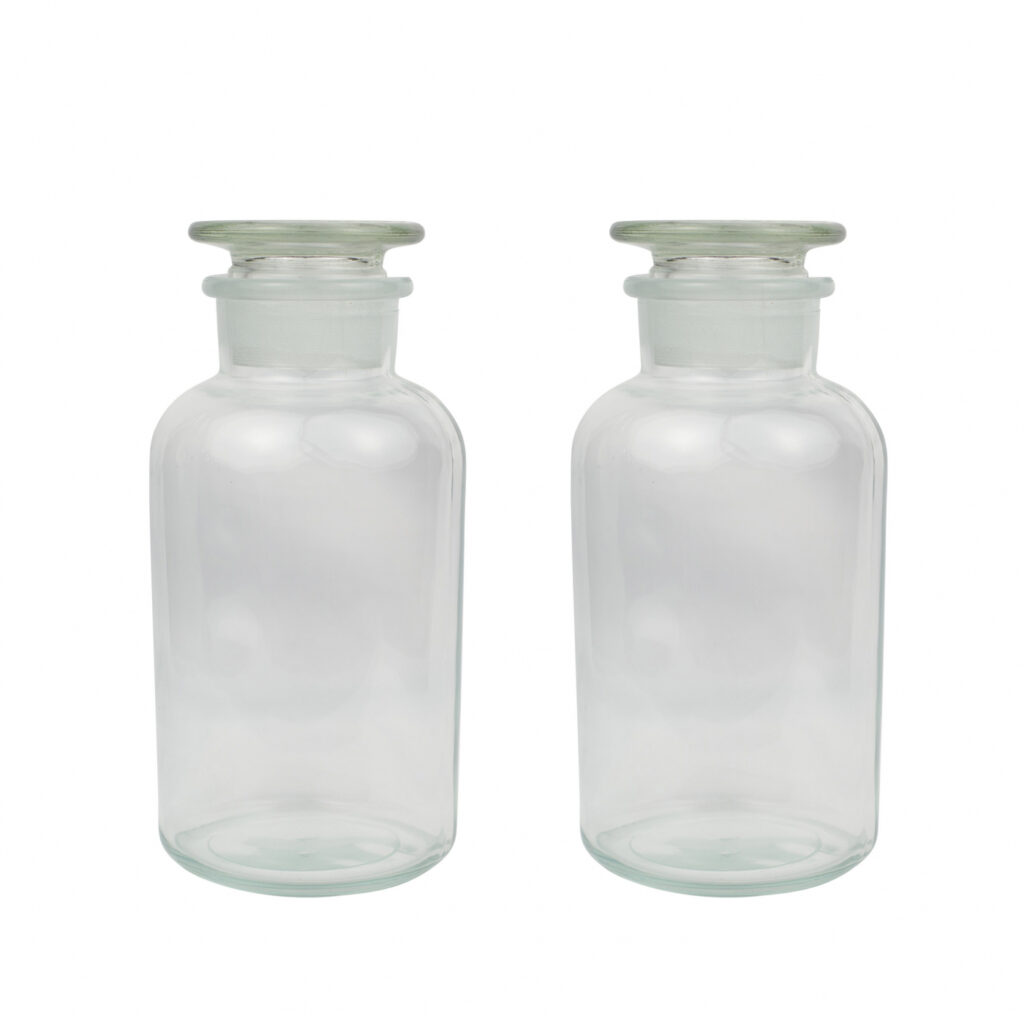 2-pack of glass jars 1000ml in clear glass