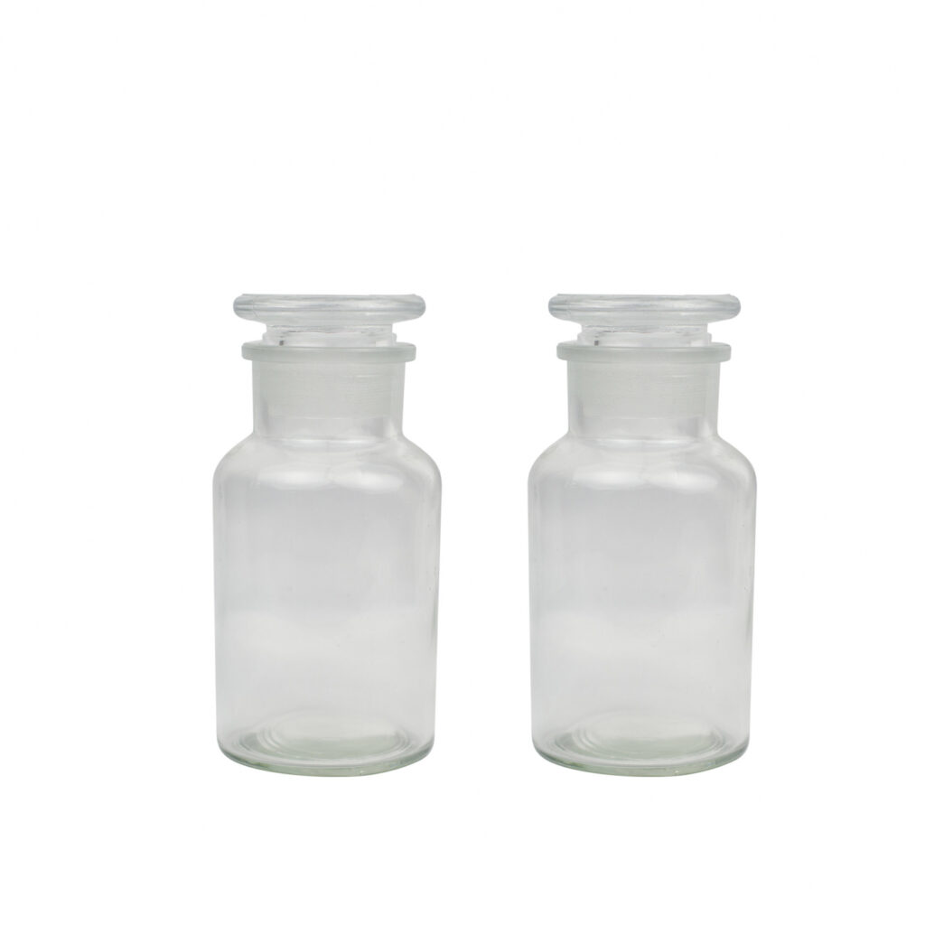 2-pack of glass jars 250ml in clear glass