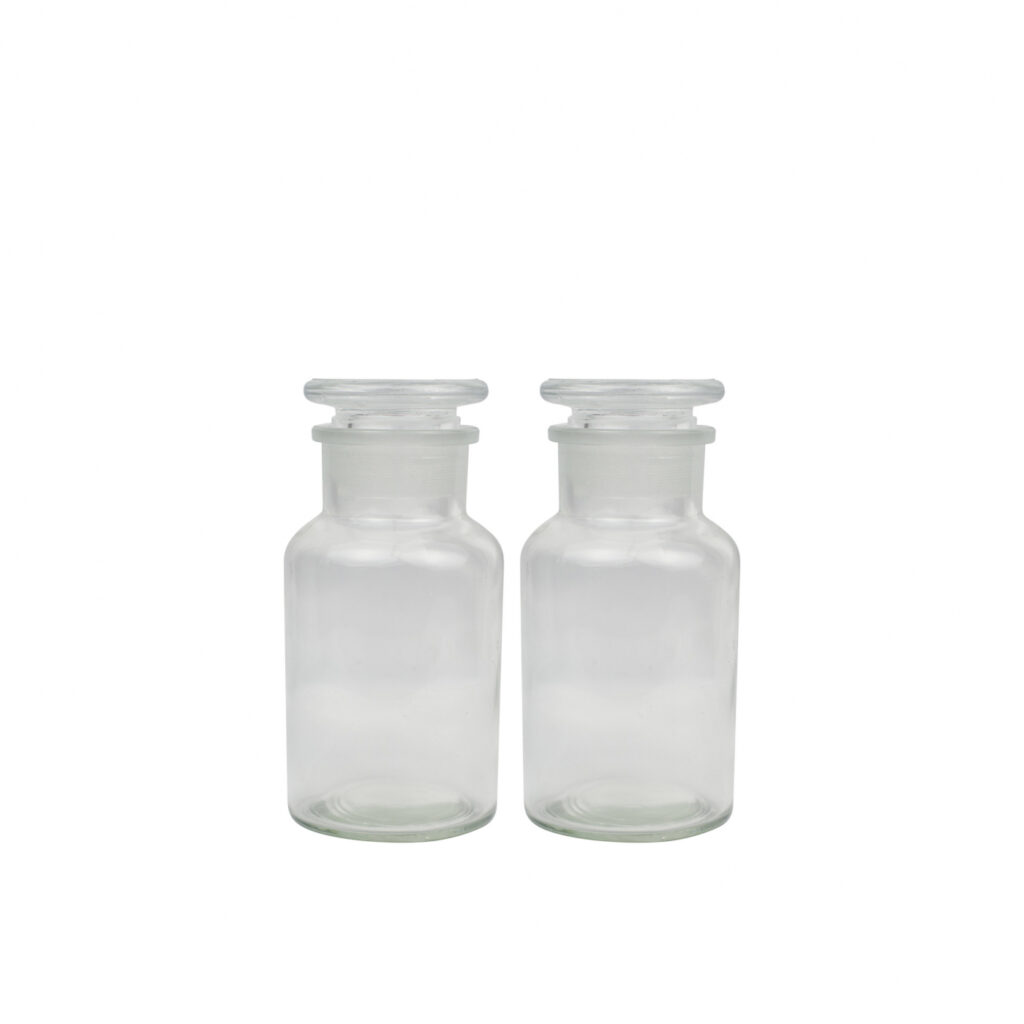 2-pack of glass jars in clear glass