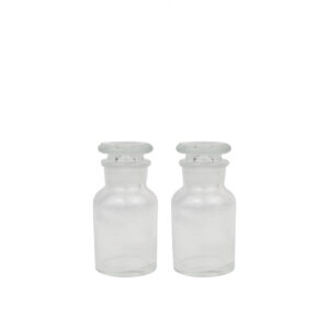 2-pack of glass jars 60ml in clear glass