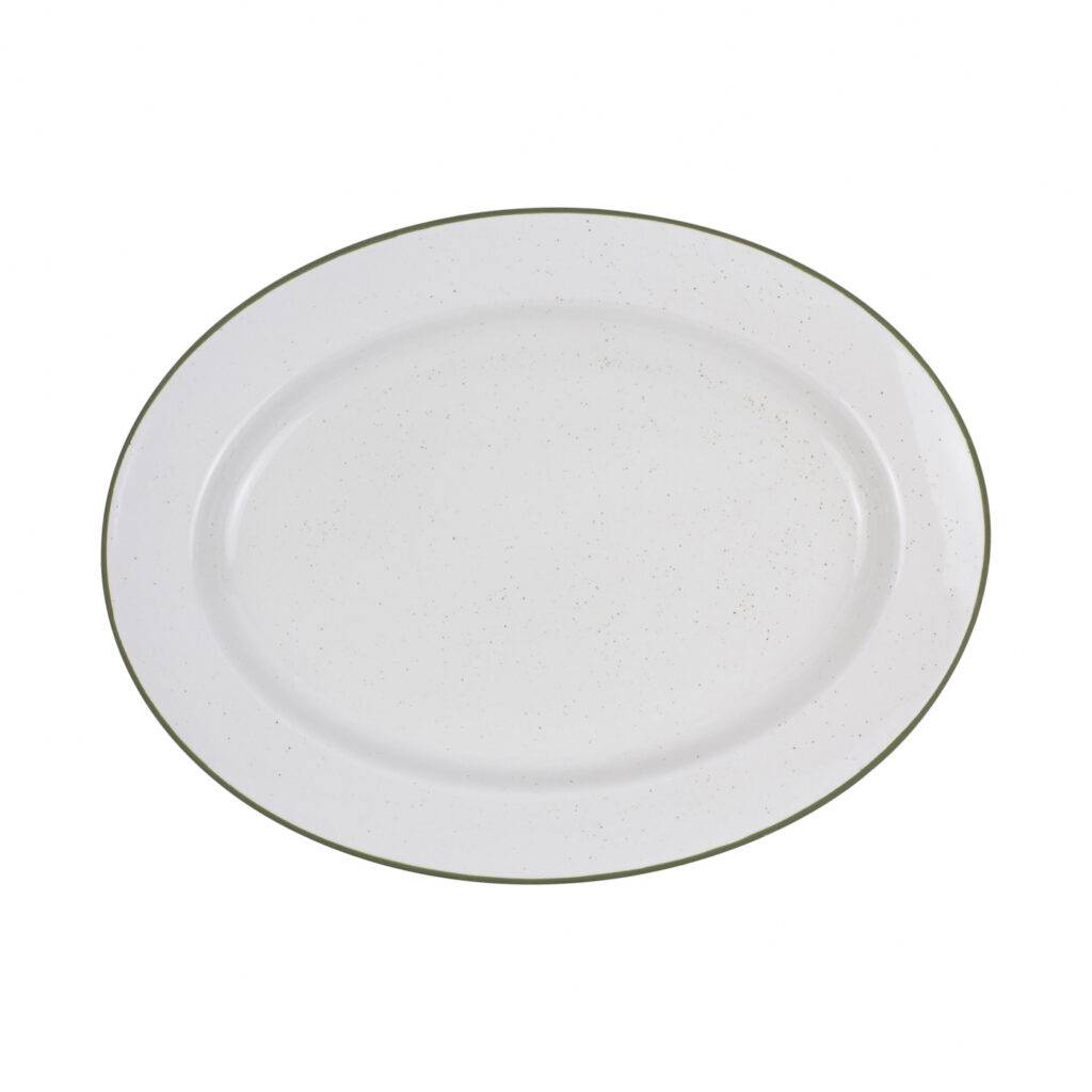 Small Platter Oval Ovanåker Green